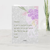 Puerto Mader Sheer Bow  Wirst du meine Brautjungfe Karte (Rückseite)