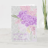 Puerto Mader Sheer Bow  Wirst du meine Brautjungfe Karte (Vorderseite)