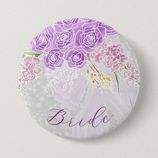 Puerto Madero durchsichtige Schleife und Blumen Br Button (Vorderseite)