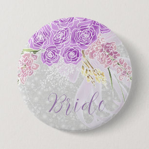 Puerto Madero durchsichtige Schleife und Blumen Br Button