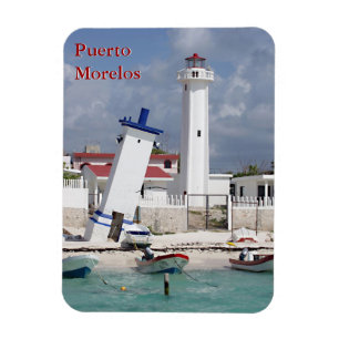 Puerto Morelos Leuchtturm Magnet