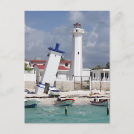 Puerto Morelos Leuchtturm Postkarte