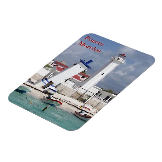 Puerto Morelos Lighthouse Magnet (Linke Seite)