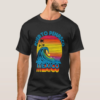 Puerto Penasco Mexico Retro Rücken-Rücken-Surf T-Shirt
