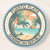 Puerto Plata Dominikanische Republik Hut Abzeichen Getränkeuntersetzer (Vorne)
