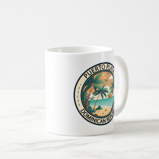 Puerto Plata Dominikanische Republik Hut Abzeichen Kaffeetasse (VorderseiteRechts)