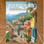 Puerto Plata Dominikanische Republik Kunst, Dichtu Postkarte<br><div class="desc">Puerto Plata retro Vektorgrafik Design. Puerto Plata,  offiziell bekannt als San Felipe de Puerto Plata,  ist eine große Küstenstadt in der Dominikanischen Republik und Hauptstadt der Provinz Puerto Plata.</div>