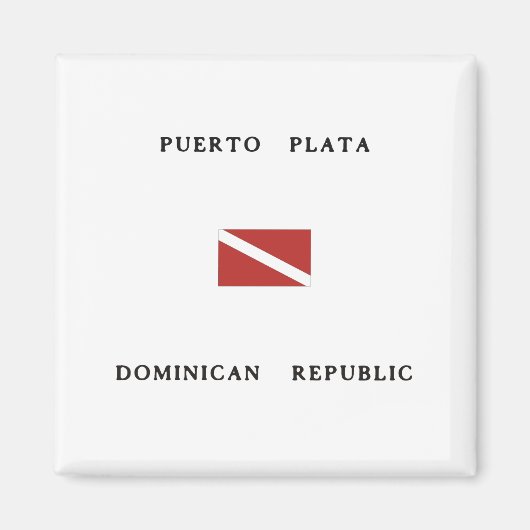 Puerto Plata Dominikanische Republik Scuba Dive Fl Magnet (Vorne)
