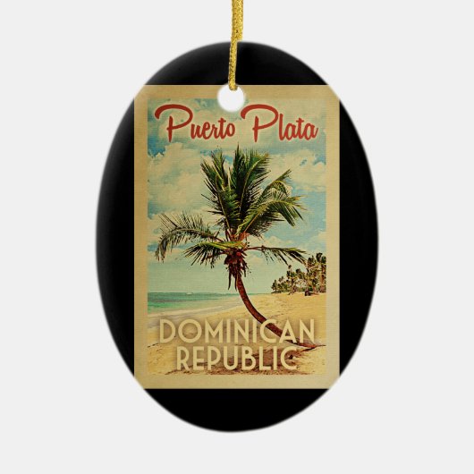 Puerto Plata Palm Tree Wandern Keramik Ornament (Vorne)