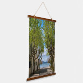 Puerto Pollensa Pine Walk Mallorca Wandteppich Mit Holzrahmen (Gewinkelt)