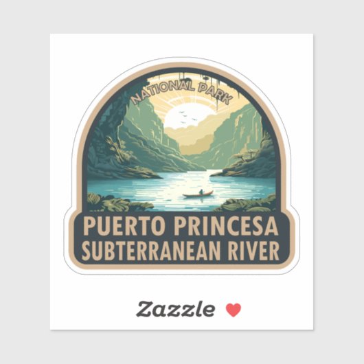 Puerto Princesa Unterirdischer Fluss Nationalpark Aufkleber (Blatt)