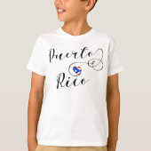 Puerto Rica Flaggenherz, Puerto Rico Design T-Shirt (Vorderseite)