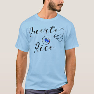 Puerto Rica Flaggenherz, Puerto Rico Design T-Shirt