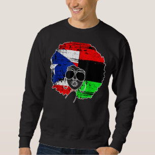PUERTO RICAN AFRO LATINA Boricua Puerto Rico Flag Sweatshirt