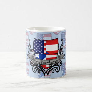 Puerto Rican-Amerikanische Schild-Flagge Kaffeetasse