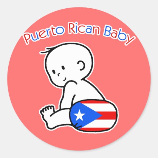 Puerto Rican Baby Runder Aufkleber (Vorderseite)
