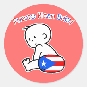 Puerto Rican Baby Runder Aufkleber