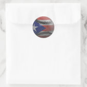 Puerto Rican Baseball Runder Aufkleber (Tasche)