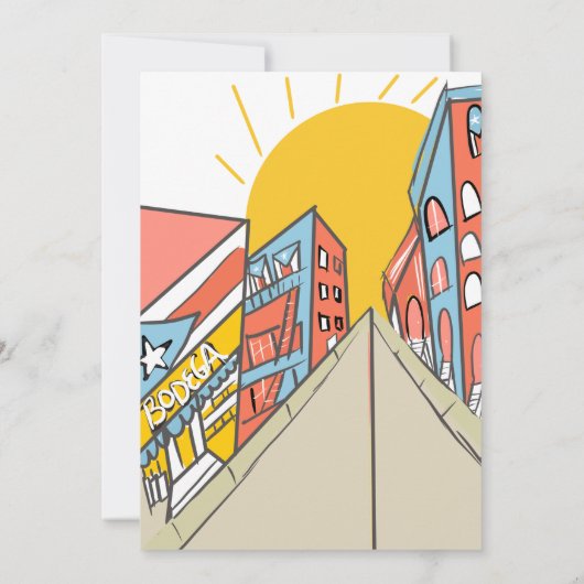 Puerto Rican Boricua Hispanic Latin Block Party Einladung (Rückseite)