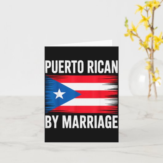 Puerto Rican By Marriage Puerto Rico Karte (Gelbe Blume)
