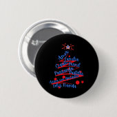 Puerto Rican Christmas Feliz Navidad Button (Vorne & Hinten)