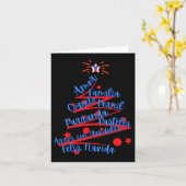 Puerto Rican Christmas Feliz Navidad Karte (Gelbe Blume)