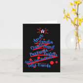 Puerto Rican Christmas Feliz Navidad Karte (Gelbe Blume)