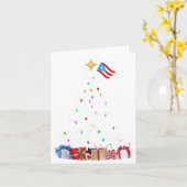 Puerto Rican Christmas Tree Lights Food Traditions Karte (Gelbe Blume)