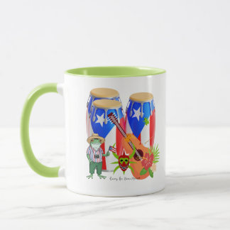 Puerto Rican Cultural Art Combo Mug - 11 oz Tasse