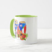 Puerto Rican Cultural Art Combo Mug - 11 oz Tasse (Vorderseite Links)