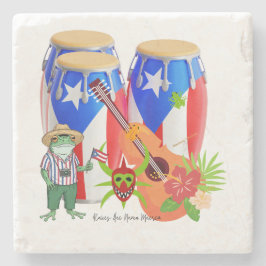 Puerto Rican Cultural Home Decor - Stone Coaster Steinuntersetzer