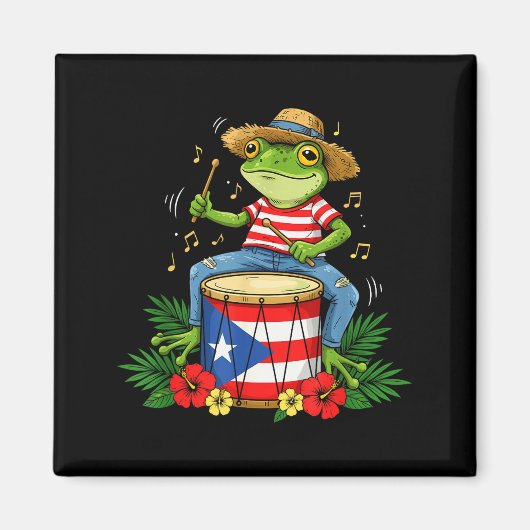 Puerto Rican Flag Coqui Frog Puerto Rico Hispanic Magnet (Vorne)
