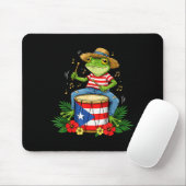Puerto Rican Flag Coqui Frog Puerto Rico Hispanic  Mousepad (Mit Mouse)