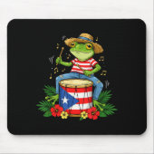 Puerto Rican Flag Coqui Frog Puerto Rico Hispanic  Mousepad (Vorne)