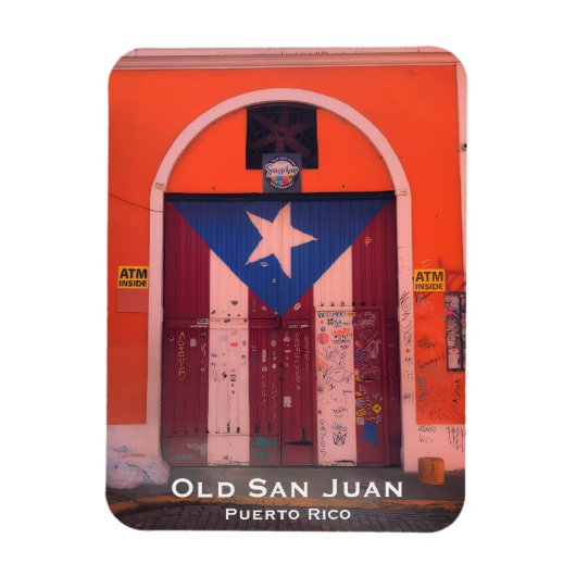 Puerto Rican Flag - Old San Juan - Boricua! Magnet (Vertikal)