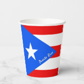 Puerto Rican Flag paper cups, Puerto Rico party Pappbecher (Rückseite)