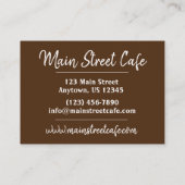 Puerto Rican Food Cuisine Arroz con Dulce Dessert Visitenkarte (Rückseite)