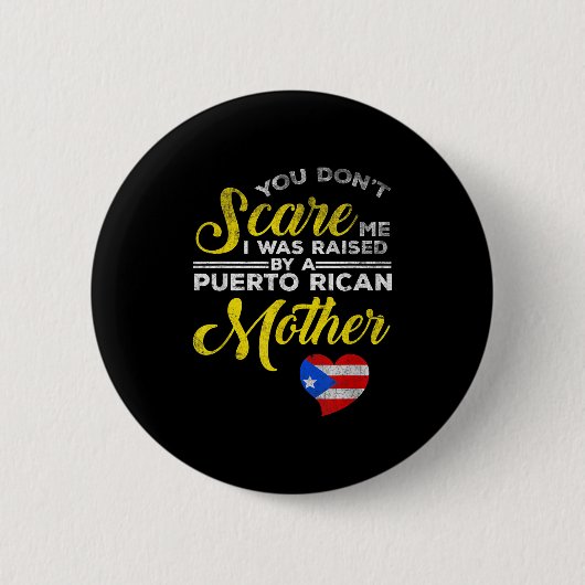 Puerto Rican Funny Quote Puerto Rico Pride Distres Button (Vorderseite)