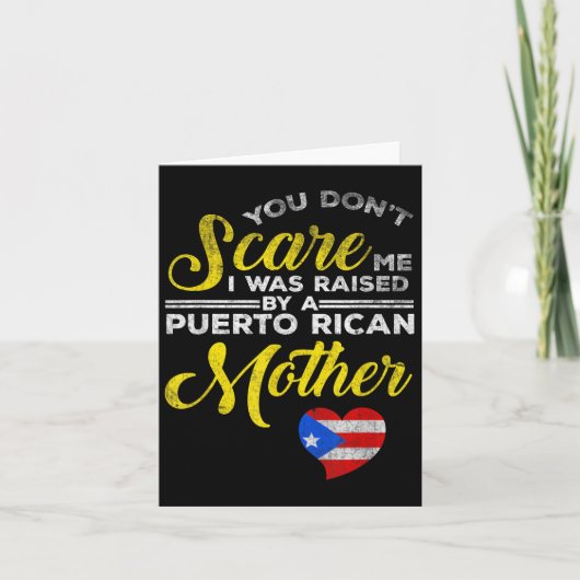 Puerto Rican Funny Quote Puerto Rico Pride Distres Karte (Vorderseite)