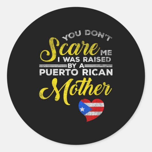 Puerto Rican Funny Quote Puerto Rico Pride Distres Runder Aufkleber (Vorderseite)