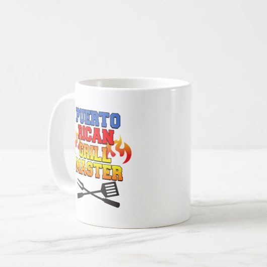 Puerto Rican Grill Master Funny Mug Kaffeetasse (Vorderseite Links)