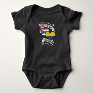 Puerto Rican Kolumbianische Herzflags Puerto Rico Baby Strampler