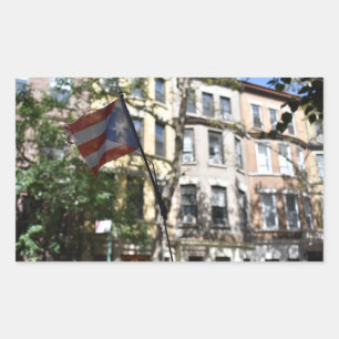 Puerto Rican Prix New York City Brownstones Foto Rechteckiger Aufkleber