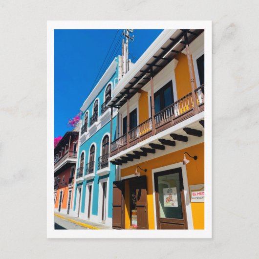 Puerto Rican Street Feiertagspostkarte (Vorderseite)