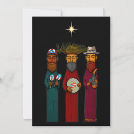 Puerto Rican Three Kings with Musical Parranda Feiertagskarte