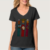Puerto Rican Three Kings with Musical Parranda T-Shirt (Vorderseite)