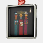 Puerto Rican Three Wise Men – Parranda Ornament Aus Metall (Links)