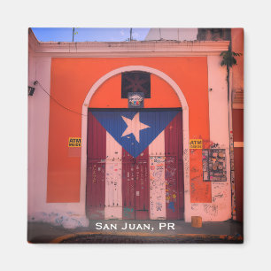 Puerto-ricanische Flagge (Old San Juan, PR Street Magnet