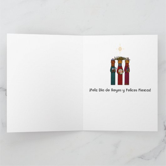 Puerto-ricanische Heiligen Drei Könige mit musikal Karte (Innenseite)