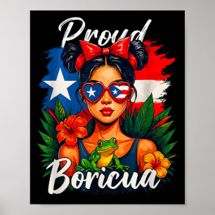 Puerto-ricanische Mädchen Boricua Puerto Rico Erbe Poster